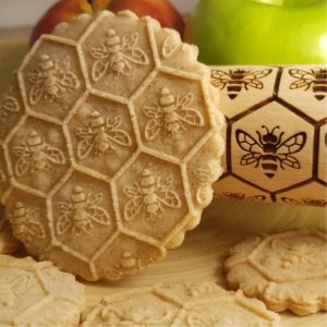 Bees engraved rolling pin