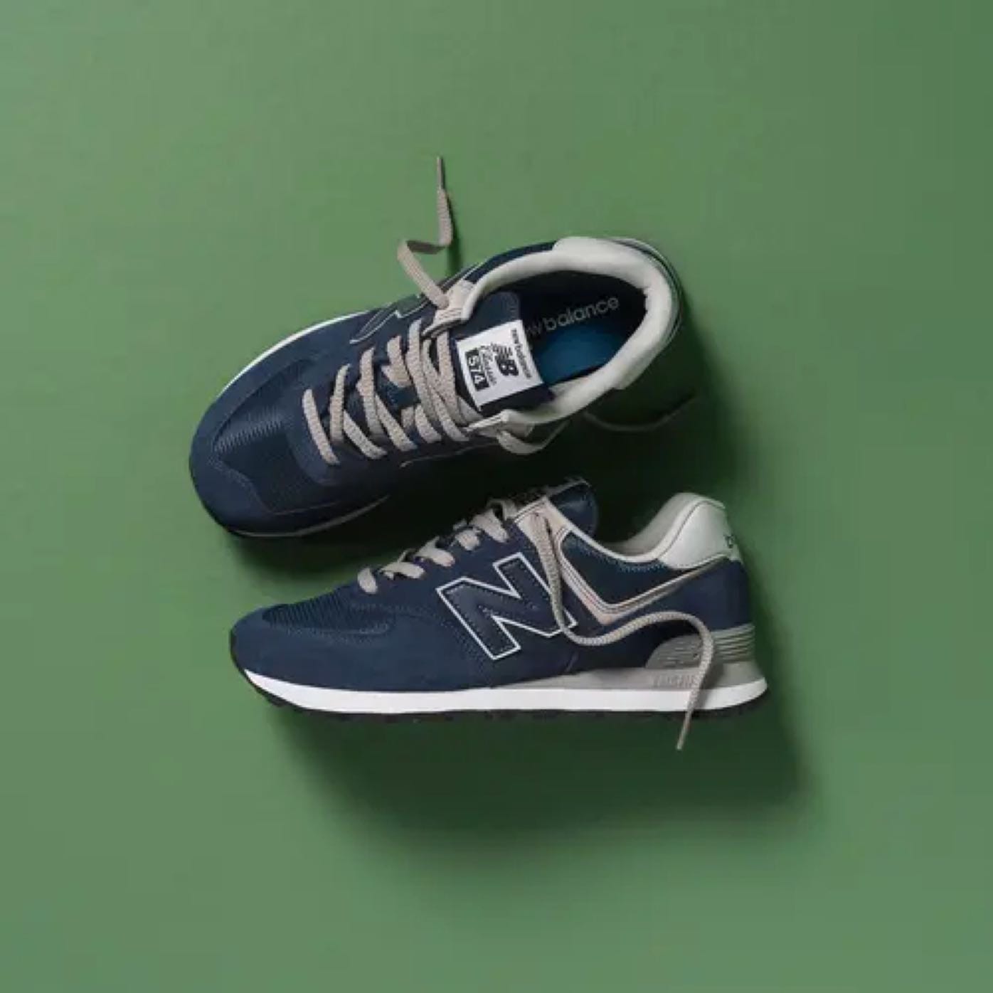 New Balance 574 Core Navy with white