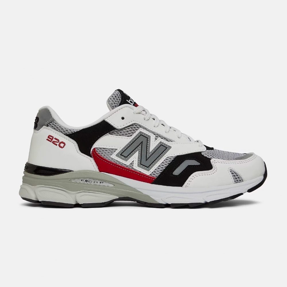New Balance 920 Made In UK White with grey and red