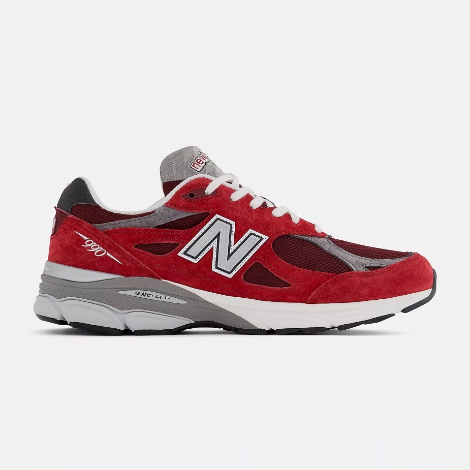 New Balance 990 Made In USA scarlet with marblehead
