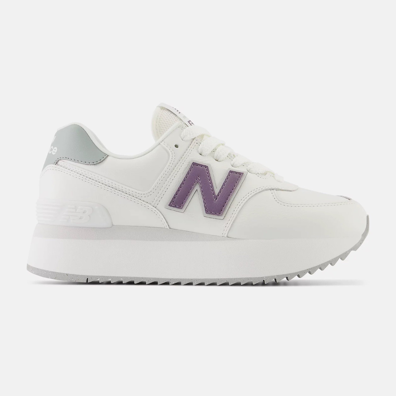 New Balance 574+ White with nori and pink moon