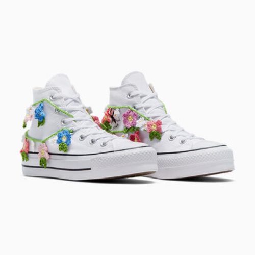 Converse Lift Crochet Flower White Crafted Flowers