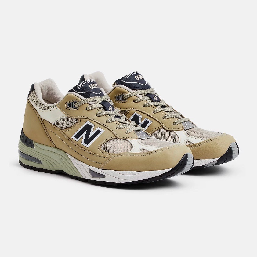 New Balance 991 Made In UK Elm with brown rice and coconut milk