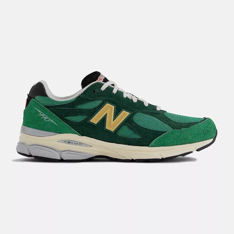 New Balance 990 Made In USA Green with gold