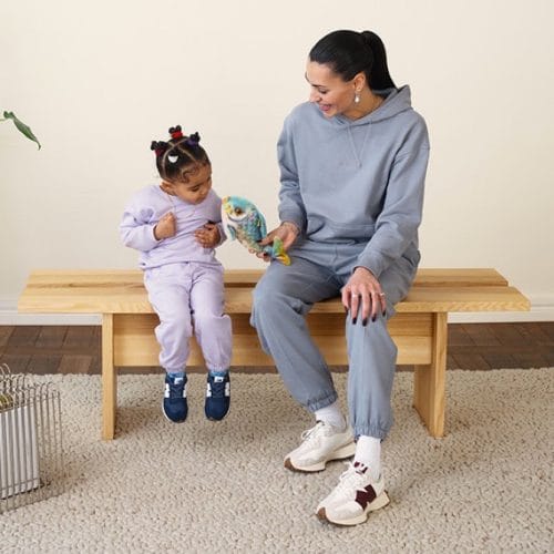 New Balance 327 Moonbeam with classic burgundy