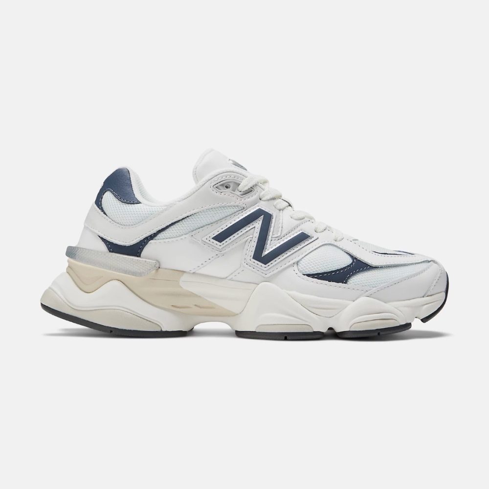 New Balance 9060 White with navy and sea salt