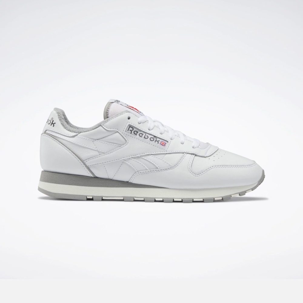 Reebok Classic Leather Shoes 2023 Vintage Shoes Cloud White Chalk Solid Grey