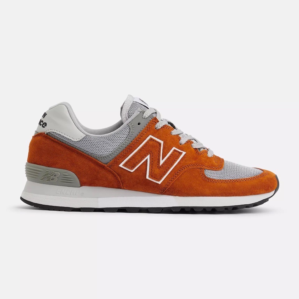 New Balance 576 Orange with alloy and gray violet