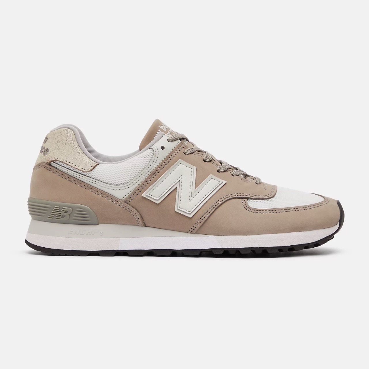 New Balance 576 Made In UK Brown Flint gray with star white and toasted nut