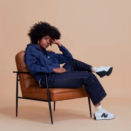 New Balance 327 White with black