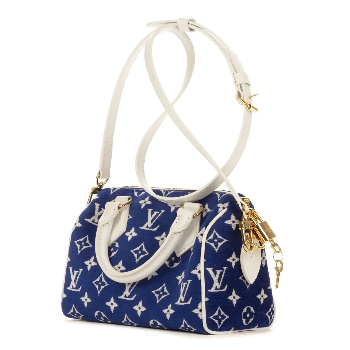 Louis Vuitton Speedy Bandouliere 20 blau Crossbody Bag (Preloved)