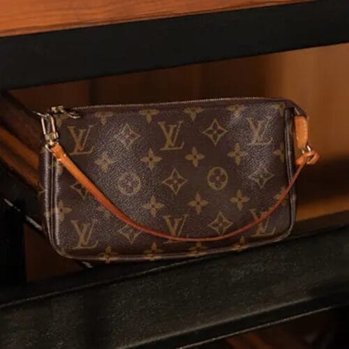 Louis Vuitton Monogram Pochette Accessories brown - Preloved 