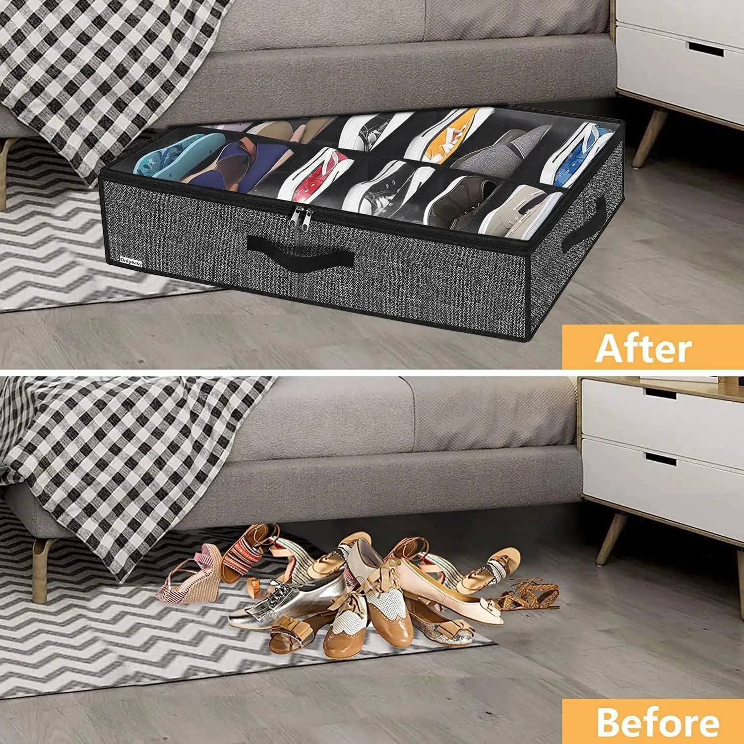 Onlyeasy Under Bed Shoe Organizer