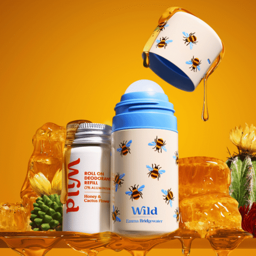 Wild Roll On Deodorant Bee Case Honey & Cactus Flower